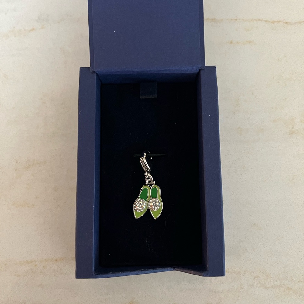 Swarovski Crystal Disney Tinkerbell Tinker Bell Shoe Charm.